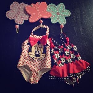 Disney Pair of Minnie Mouse Swimsuits